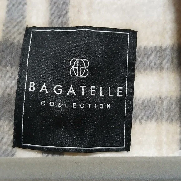 BAGATELLE COLLECTION Women's Plaid Blazer Jacket Cream Gray Size M Single Button - Picture 4 of 12